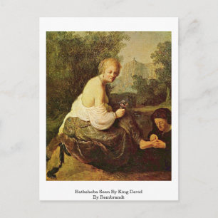 Postal Bathsheba Vista Por El Rey David Por Rembrandt