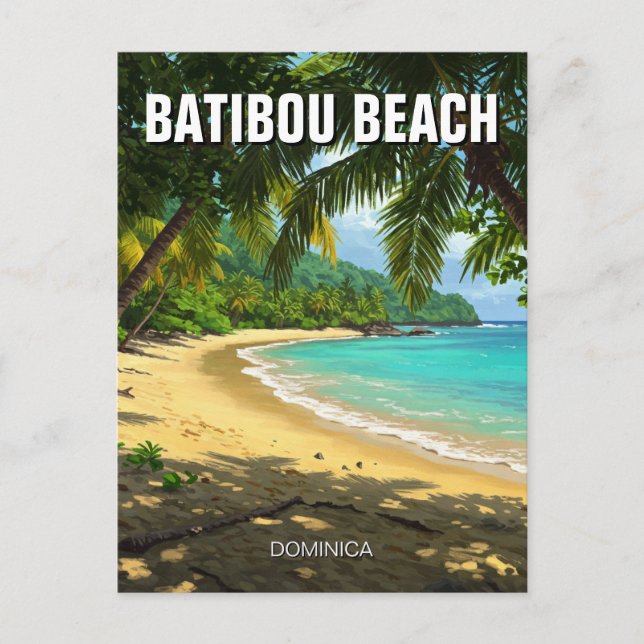 Postal Batibou Beach Dominica Travel (Anverso)