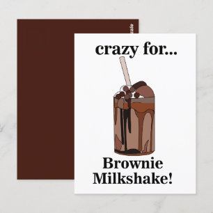 Postal Batido Loco Por Batido De Brownie