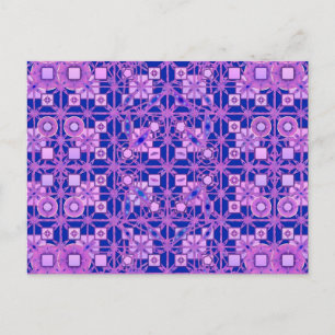 Postal Batik tribal - tonos de púrpura