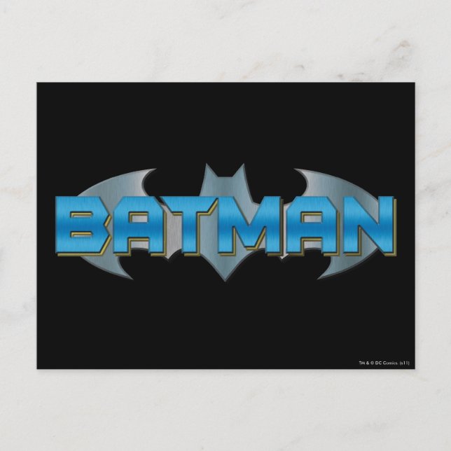Postal Batman | Blue Name Logo (Anverso)