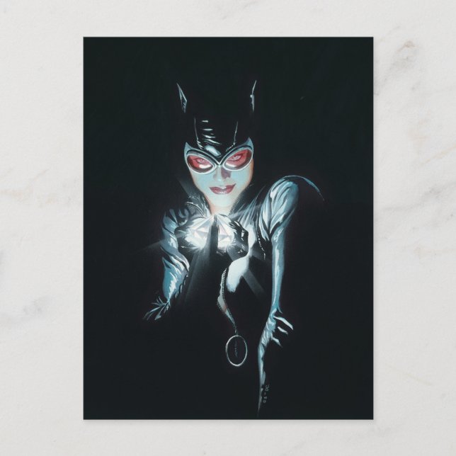 Postal Batman Catwoman enfrenta el Ilustracion de la cubi (Anverso)