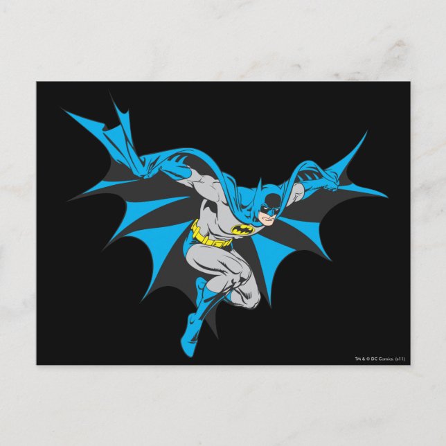 Postal Batman Crouches (Anverso)