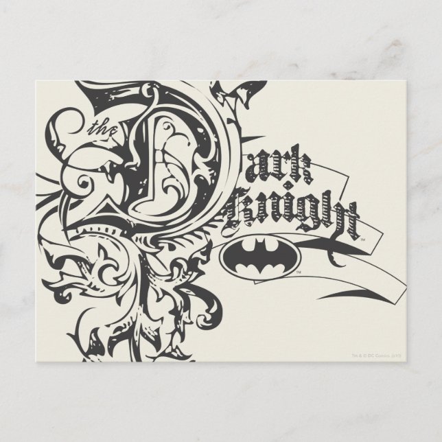 Postal Batman Dark Knight | Logo de Ornate (Anverso)