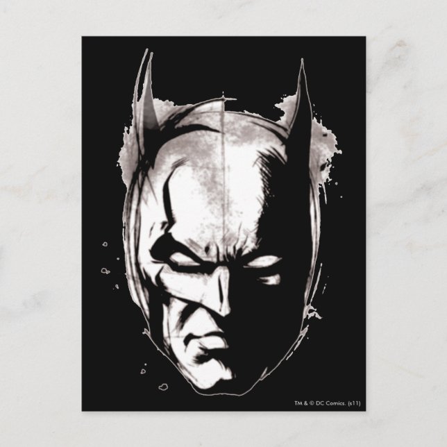 Postal Batman Drawn Face (Anverso)