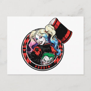Postal Batman   Harley Quinn Winking Con Mallet