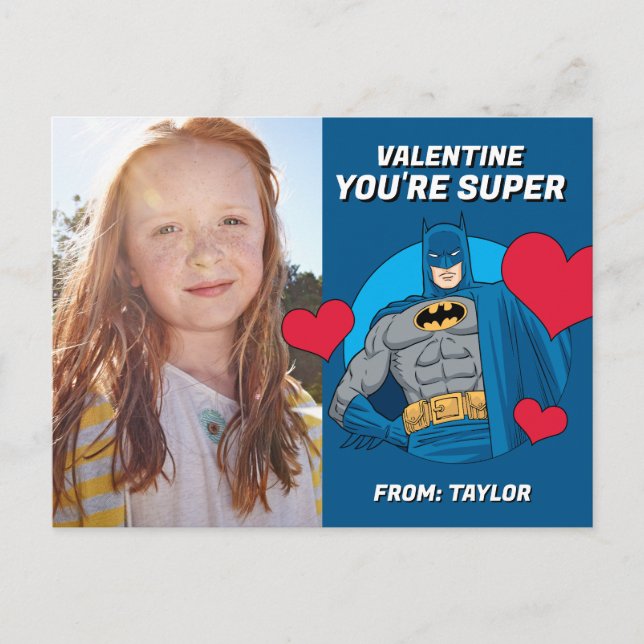 Postal Batman Hearts | Feliz Día de San Valentín (Anverso)