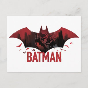 Postal Batman Icono de Gotham Carmesí