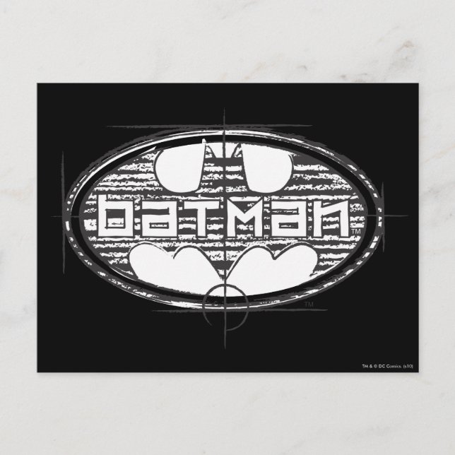Postal Batman | Logo de Borrador (Anverso)