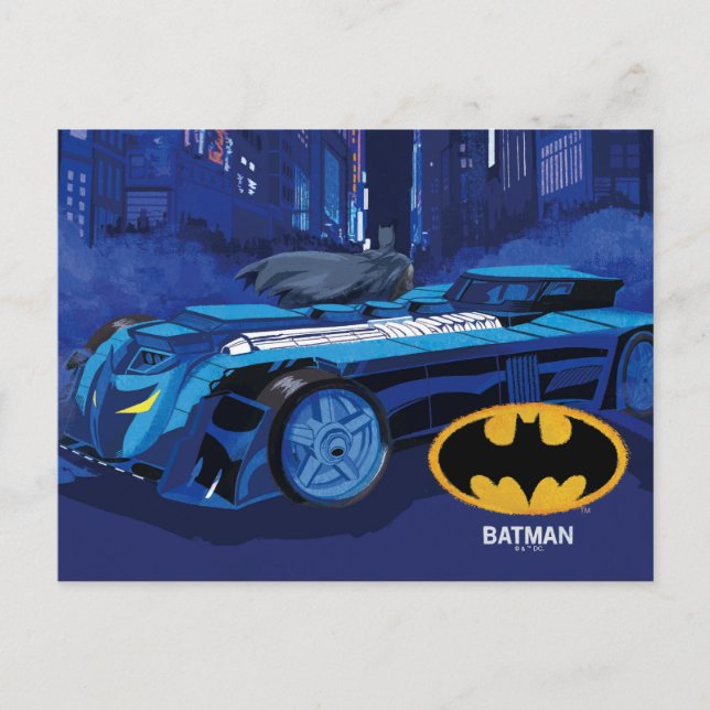 Postal Batman Patrulla Nocturna Ciudad de Gotham (Anverso)