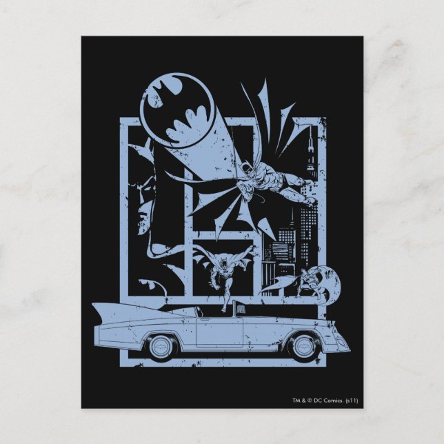 Postal Batman - Picto Blue (Anverso)