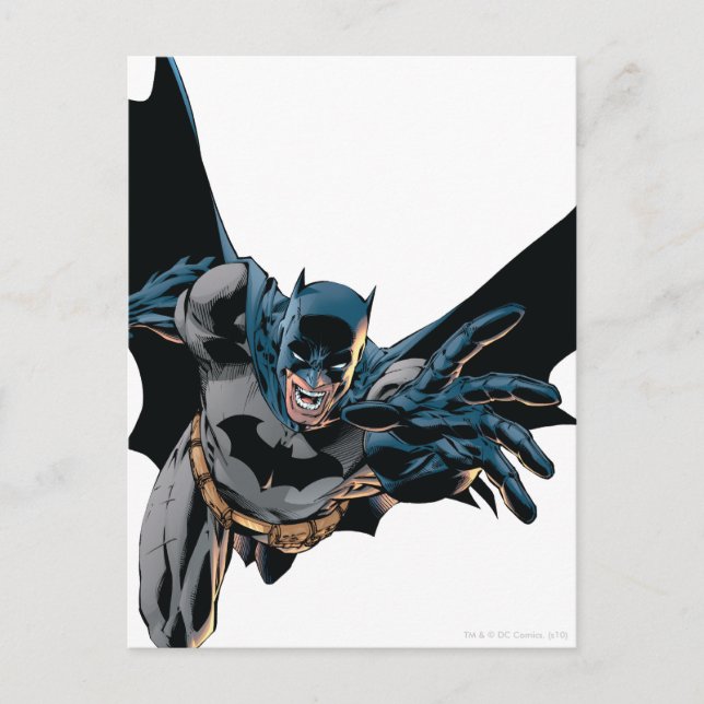 Postal Batman saltando hacia adelante, Yell (Anverso)
