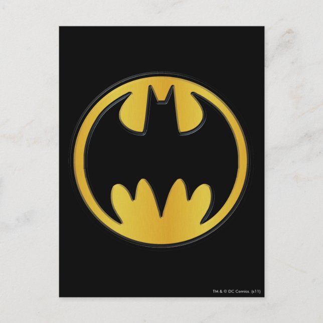 Postal Batman Symbol | Classic Round Logo (Anverso)