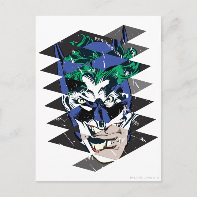 Postal Batman y el Collage del Joker (Anverso)