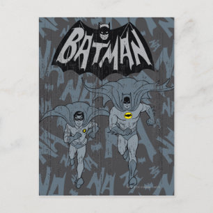 Postal Batman Y Robin Con El Gráfico Con Problemas De Log