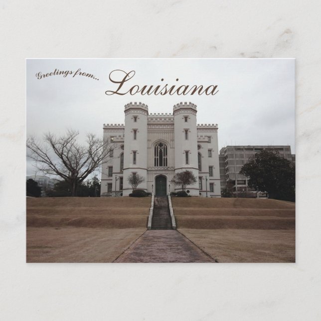 Postal Batón del viejo Capitolio del Estado de Louisiana  (Anverso)