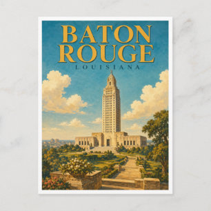 Postal Baton Rouge Louisiana State Capitol GeoSaga