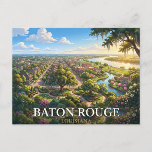 Postal Baton Rouge Louisiana Viajes   Paisaje urbano del 