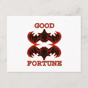 Postal Bats Buena Fortuna 1 El MUSEO Zazzle Regalos