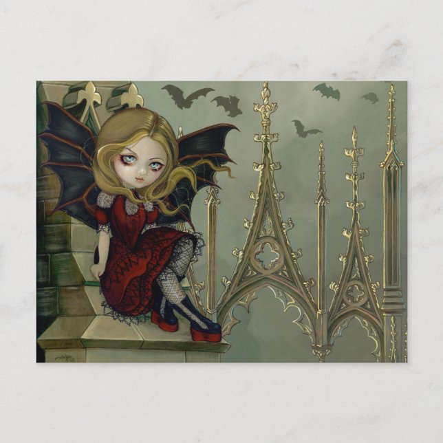 Postal "Bats in the Belfry" (Anverso)