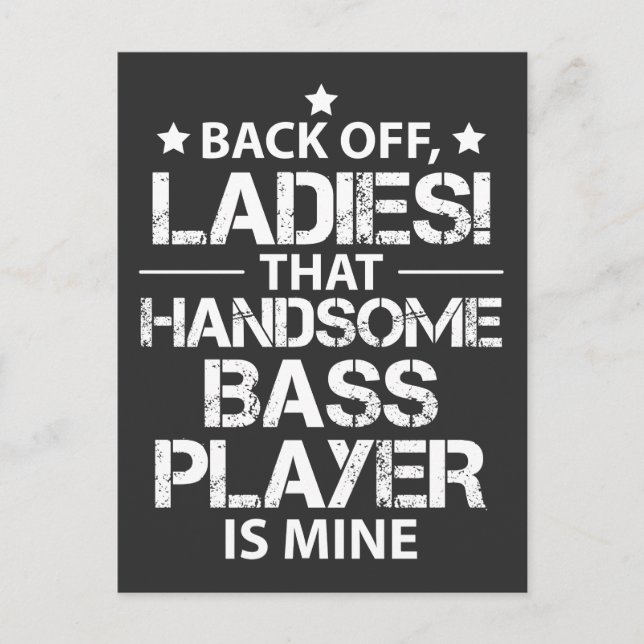 Postal Battend Girlfriend Gifts Bass Player Wife Chica (Anverso)