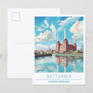 Postal Battersea London Inglaterra Viajes de época