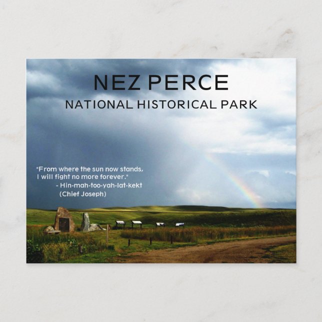 Postal Battlefield de Bear Paw, Parque Histórico Nez Perc (Anverso)