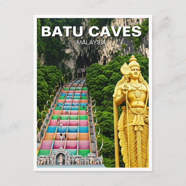 Postal Batu cueva Selangor de Malasia (Anverso)