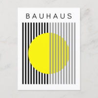Bauhaus Arte Moderno Rayas de Círculo Amarillo