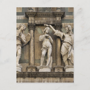 Postal Bautismo de cristiano - estatua de Florencia