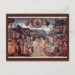 Postal Bautismo De Cristo Por Perugino Pietro