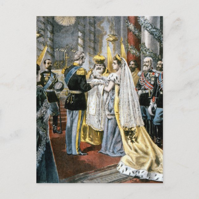 Postal Bautismo de la Gran Duquesa Tatiana, hija de (Anverso)