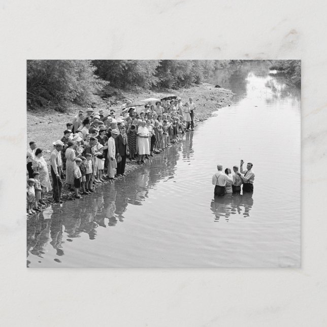 Postal Bautismo fluvial, 1940 (Anverso)