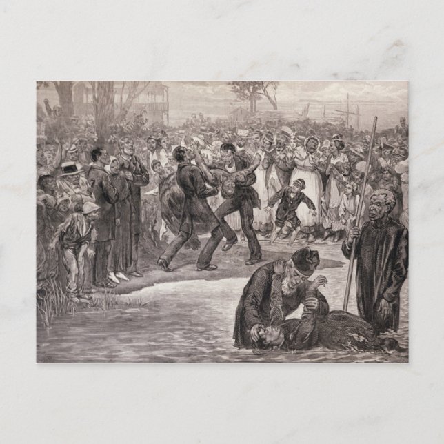 Postal Bautismo negro en Estados Unidos (Anverso)