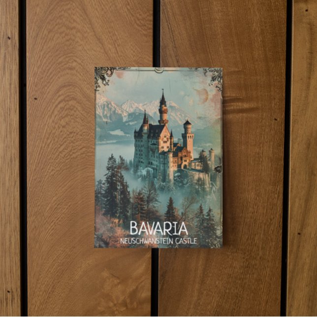 Postal Bavaria Neuschwanstein Castillo Vintage (bavaria neuschwanstein castle postcard)