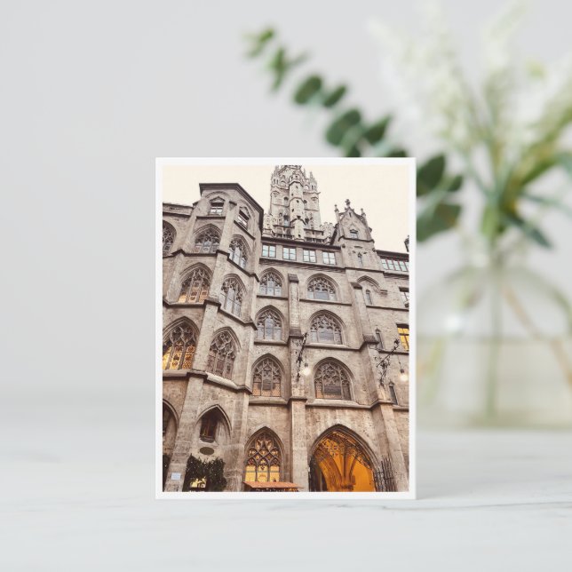 Postal Bavaria Rathaus-Glockenspiel en Munich, Alemania (Anverso de pie)