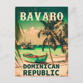 Postal Bavaro Beach República Dominicana Retro Souvenir 6