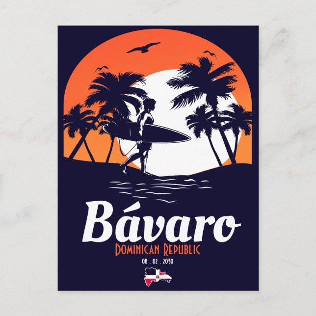 Postal Bávaro Souvenirs de época de República Dominicana (Anverso)
