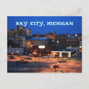 POSTAL BAY CITY, MICHIGAN POST CARD DESCENDIENTE