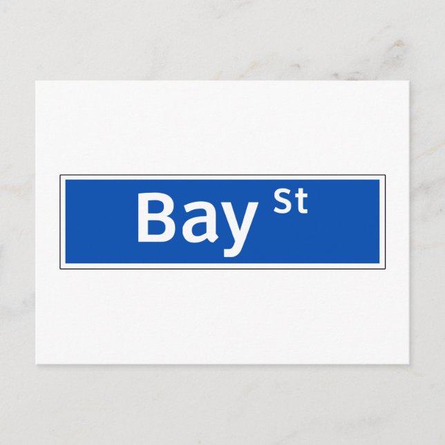 Postal Bay Street, Rótulo de la calle Toronto (Anverso)