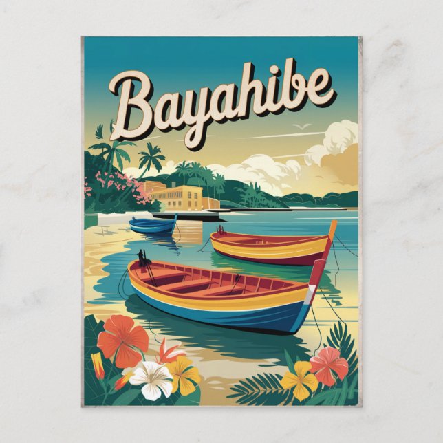 Postal Bayahibe República Dominicana Vintage (Anverso)