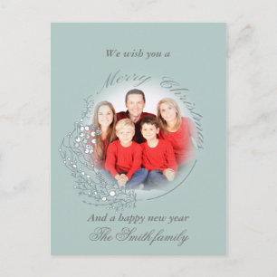 Postal Bayas blancas con navidades de fotos de la corona 