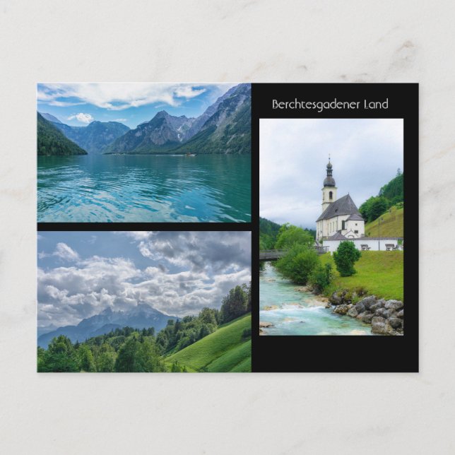 Postal Bayern Berchtesgadener Land - Collage (Anverso)