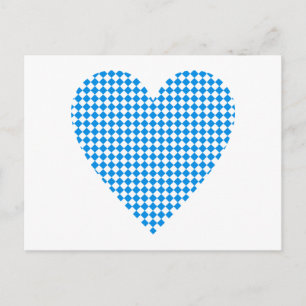 Postal Bayern Herz Rauten Bavaria diamantes del corazón