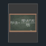 Postal Bayes Teorem Probability TheData Science<br><div class="desc">En teoría y estadísticas de probabilidad,  el teorema de Bayes (alternativamente Bayes law o BayesRule) describe la probabilidad de un evento,  basándose en el conocimiento previo de las condiciones que podrían estar relacionadas con el evento.</div>