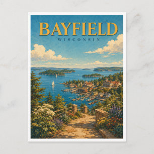 Postal Bayfield Wisconsin Islas Apóstol GeoSaga