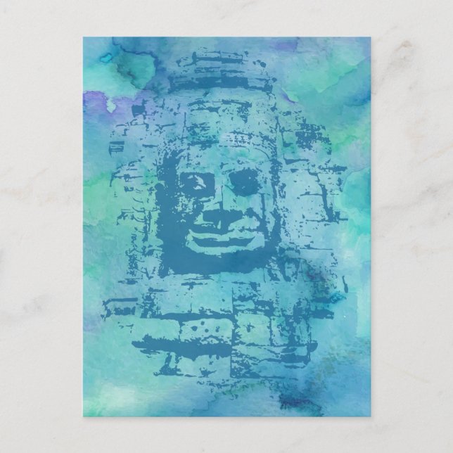 Postal Bayon Face Blue (Anverso)