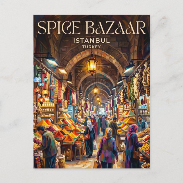 Postal Bazar de las Especias Turquía (Anverso)