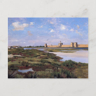 Postal Bazille Frederic- Paisaje de Aigues-Mortes