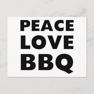Postal BBQ de amor de paz